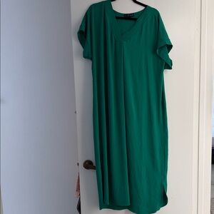 Fred David Green V-Neck Dress